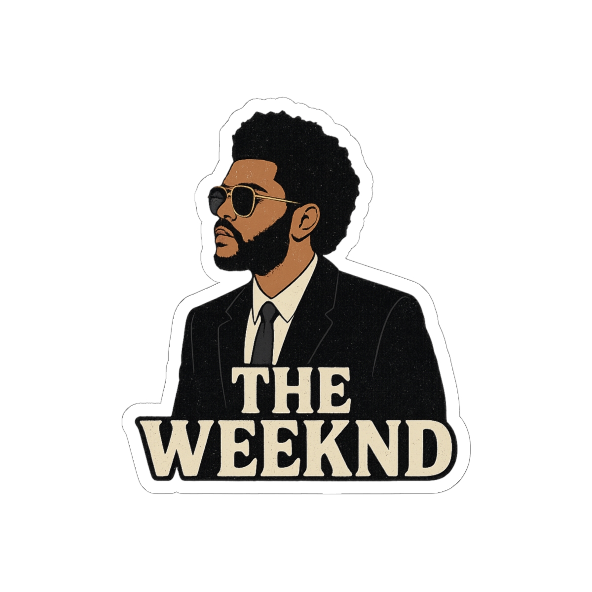 The Weeknd Bold Artist Sticker | Vinyl Decal - alternate angle 2, merchandise