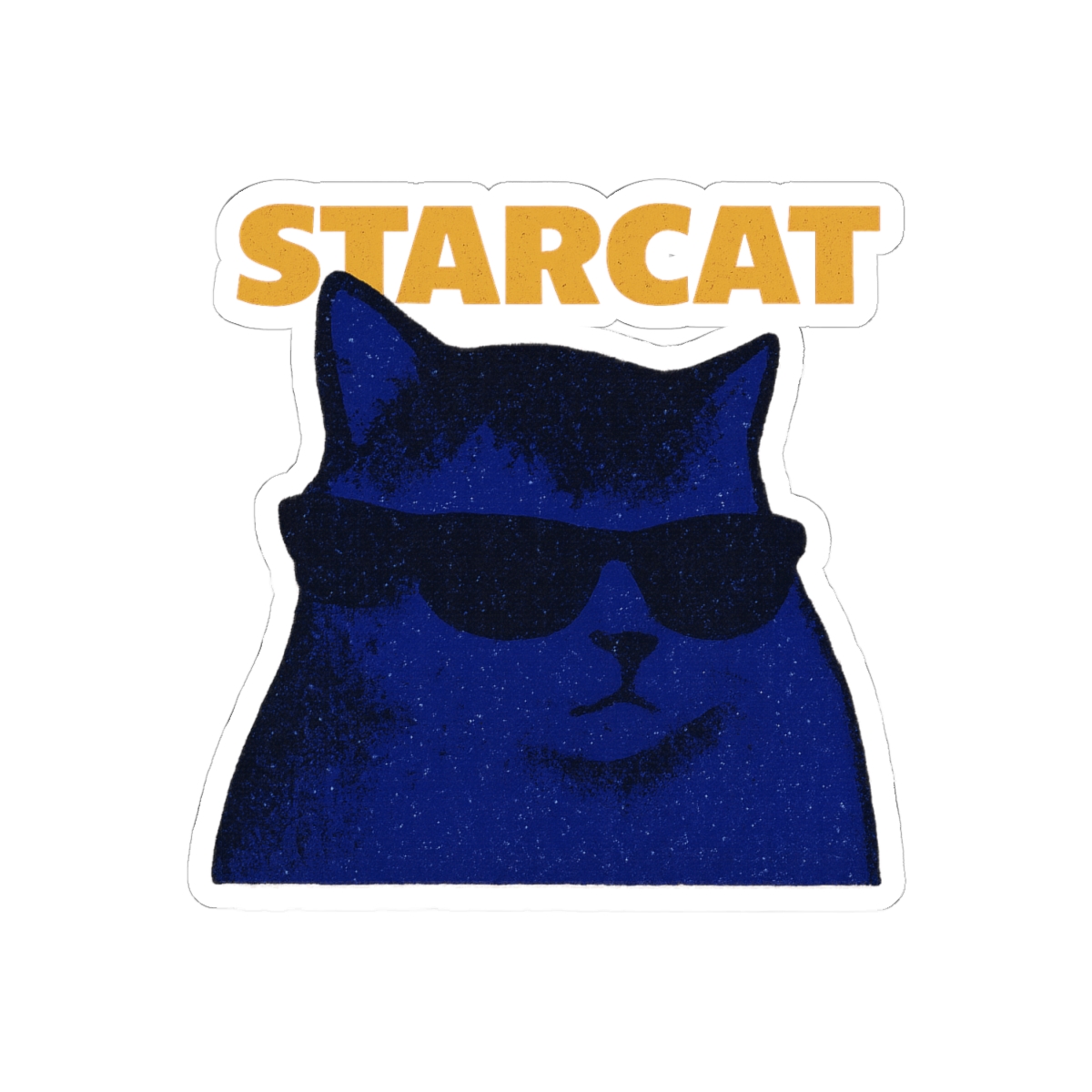 Star Cat Sticker | Cute Cosmic Feline Vinyl Decal - alternate angle 2, merchandise